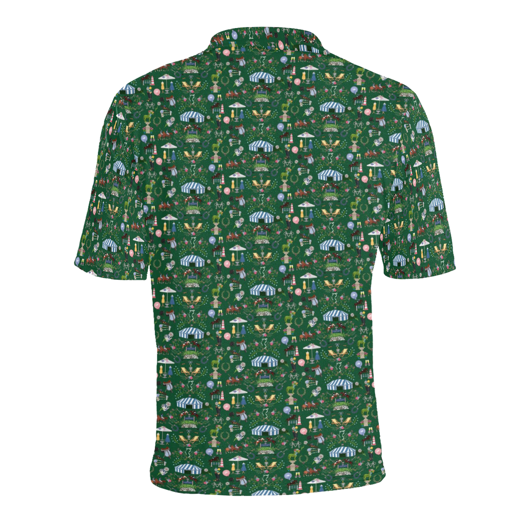 Men's All Over Print Polo Shirt (T55)