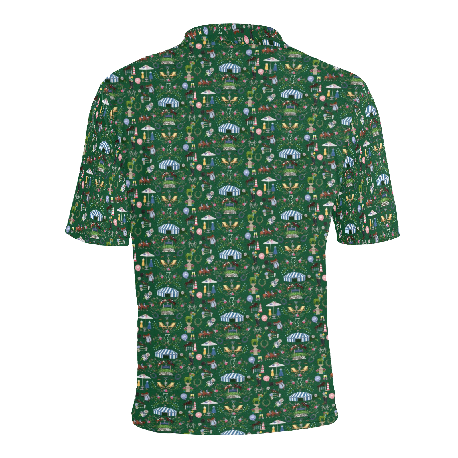 Men's All Over Print Polo Shirt (T55)