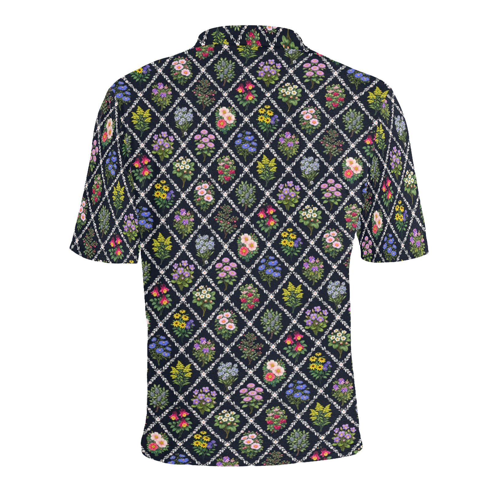 Men's All Over Print Polo Shirt (T55)