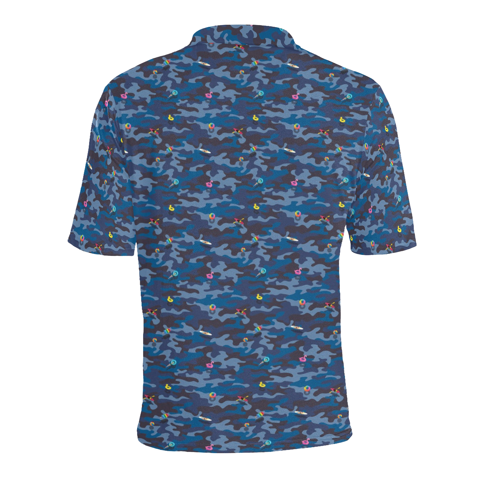 Men's All Over Print Polo Shirt (T55)