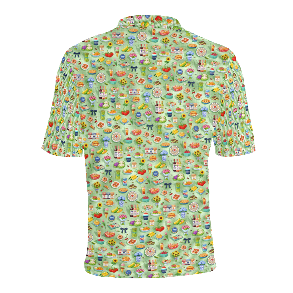 Men's All Over Print Polo Shirt (T55)