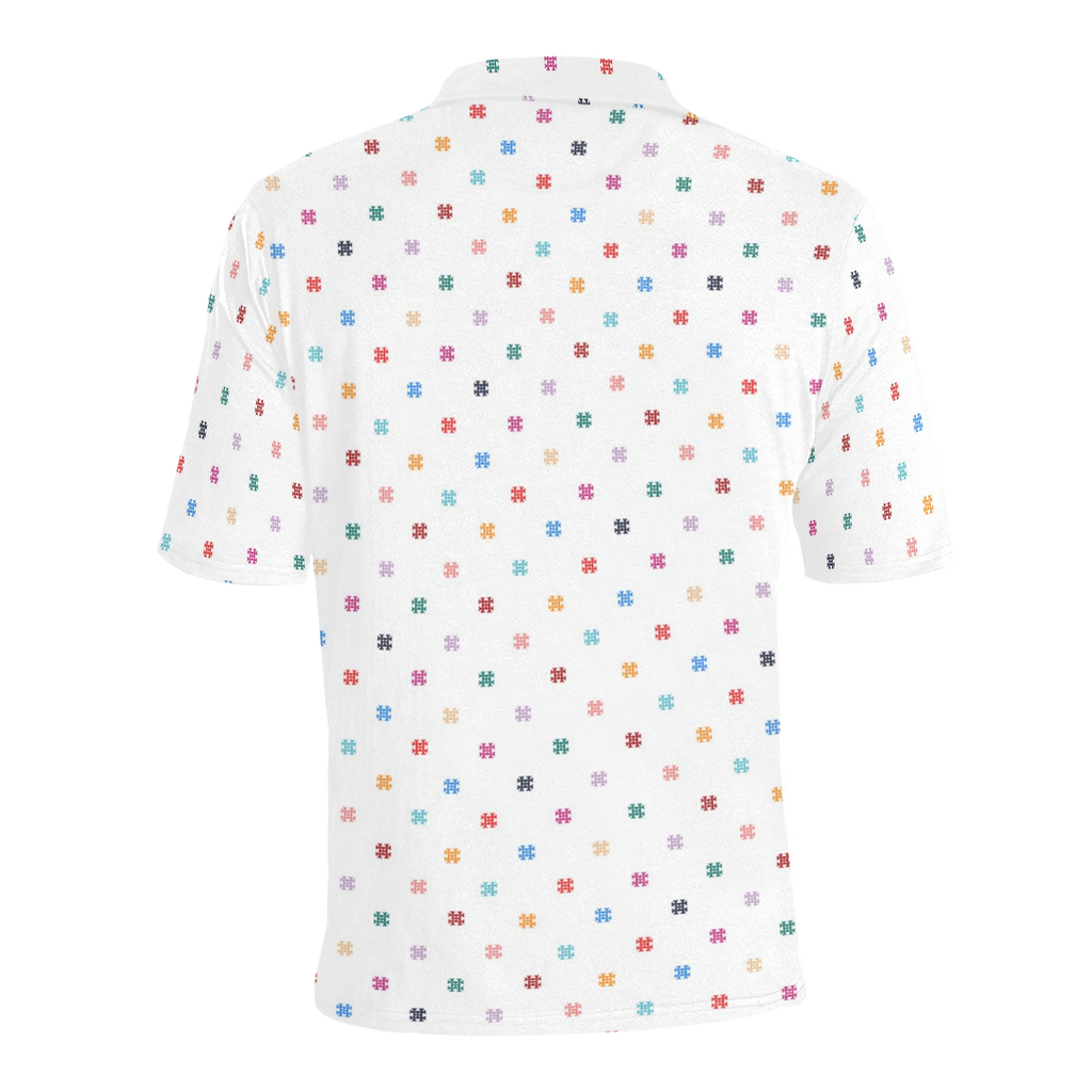 Men's All Over Print Polo Shirt (T55)